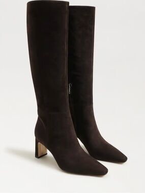 SAM EDELMAN Sylvia, Chocolate Suade Knee High Boots. Size- 7.5 M- NIB 🔥